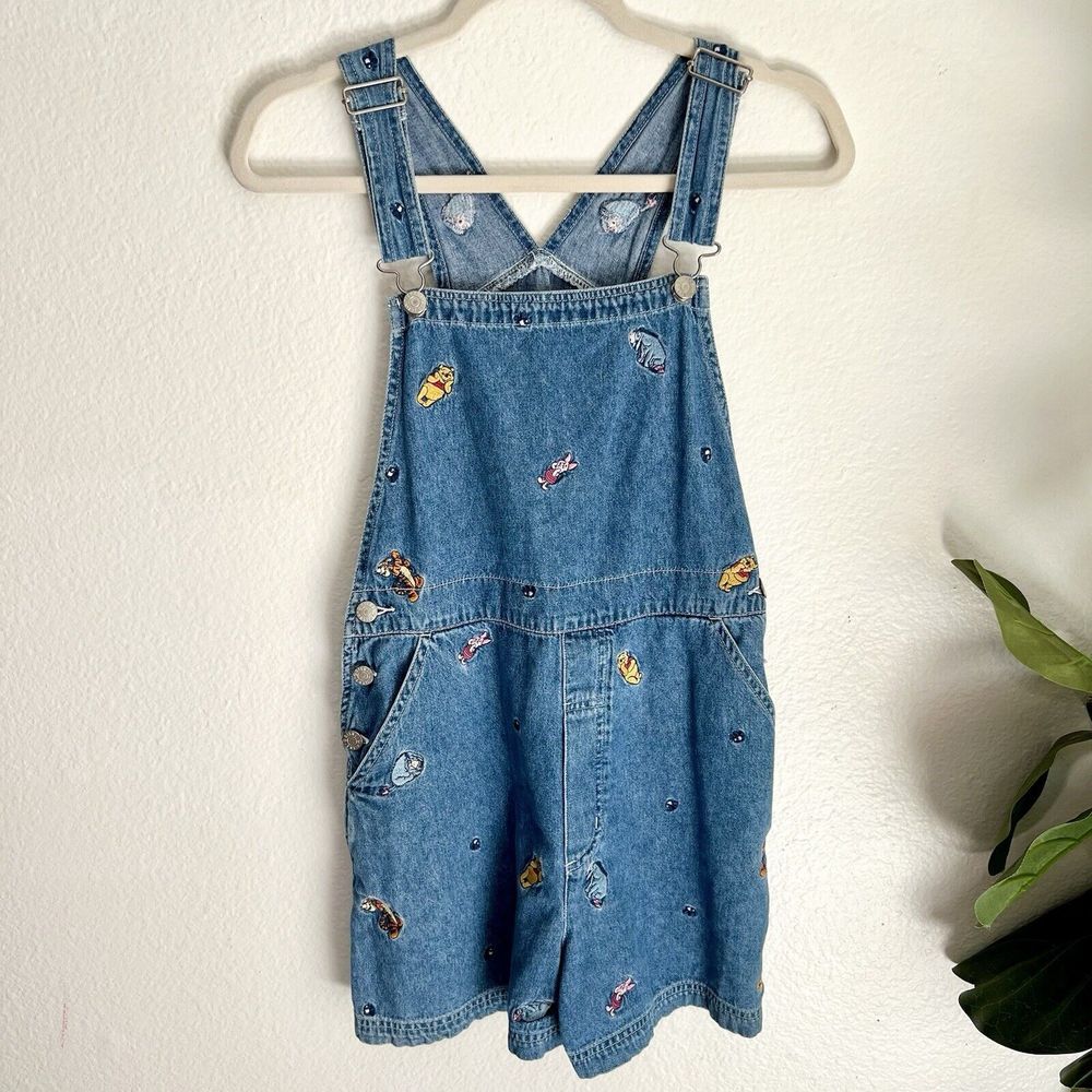 Vintage 90s Disney (S) Winnie the Pooh Tigger Eeyore Piglet Bib Overall Shorts